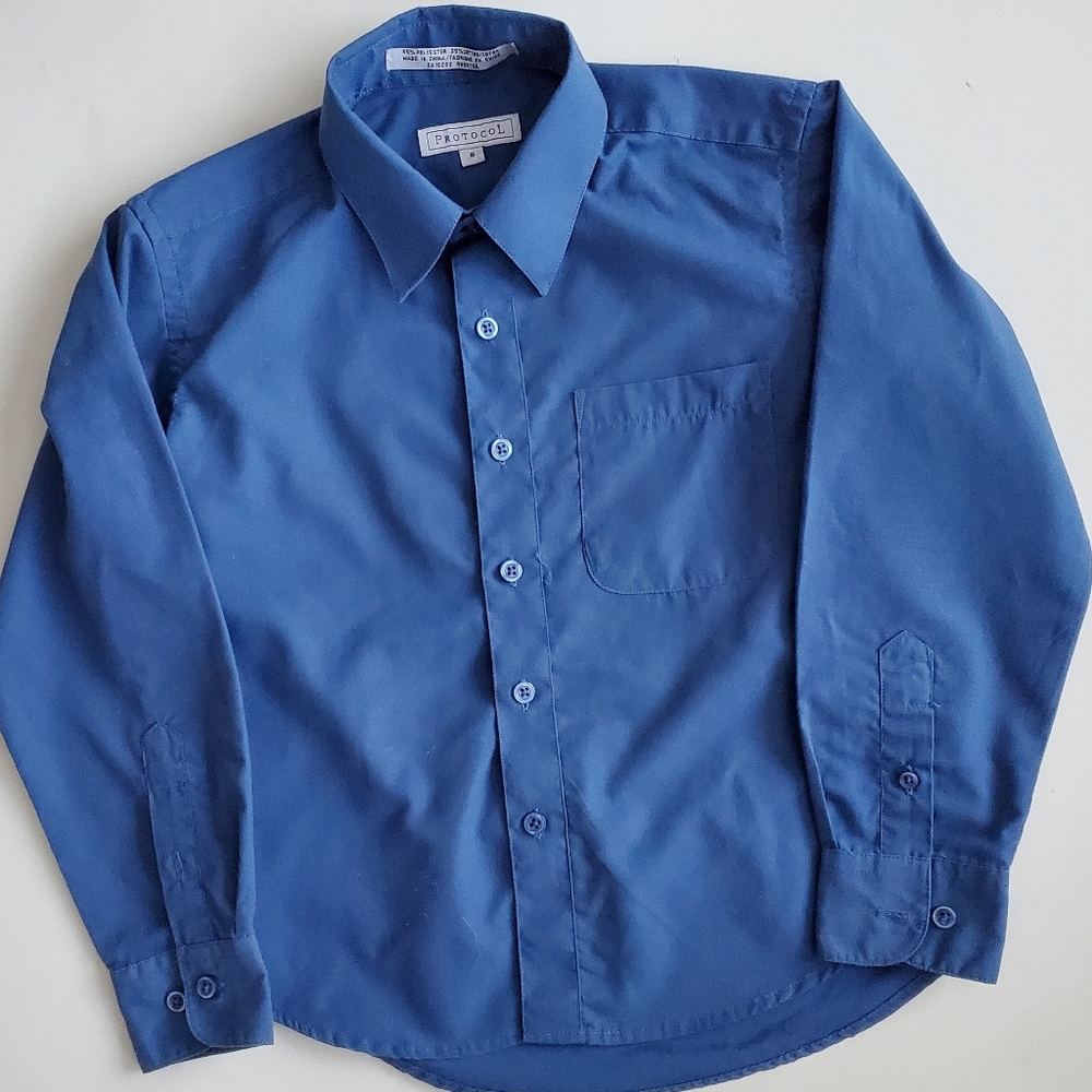 Boys medium blue dress shirt size 8